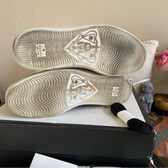 Gucci Ace Web Detail GG Supreme High top Sneakers US10 - Picture 13 of 14